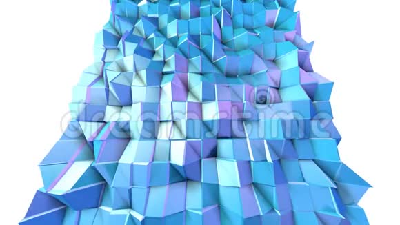 摘要简单的蓝紫低聚三维表面作为时尚背景软几何低聚运动背景视频的预览图