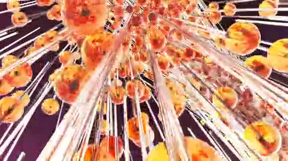 冰的抽象球体缓慢地飞行视频的预览图