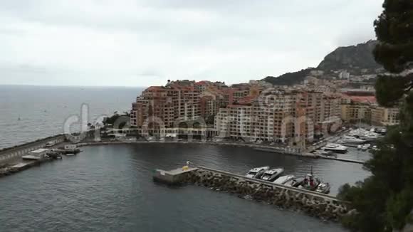 摩纳哥方维尔港风景视频的预览图