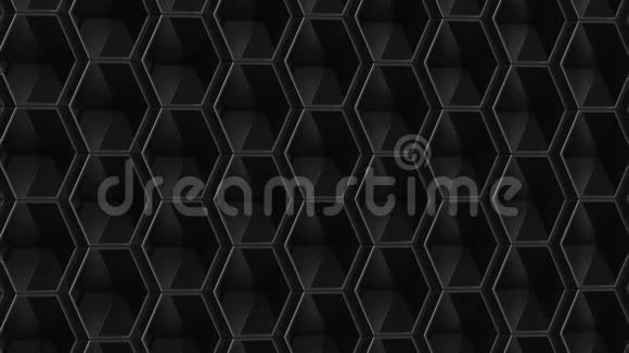 黑色六边形背景3D示例视频的预览图