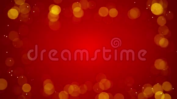 红色可循环背景4k4096x2304上的离焦灯架视频的预览图