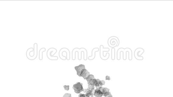 陨石采矿石翻滚空间宇宙煤矿石碎片颗粒视频的预览图