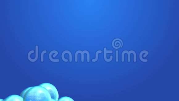 抽象三维气泡水泡球球颗粒设计珠艺术背景视频的预览图