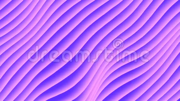 彩色波梯度循环动画未来几何对角线图案运动背景三维渲染4kUHD视频的预览图