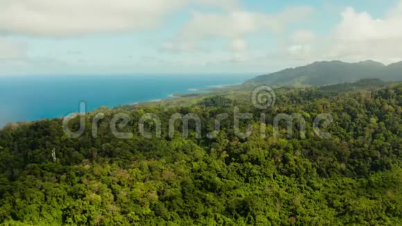 热带岛屿上的海岸线巴拉巴茨岛巴拉瓦视频的预览图