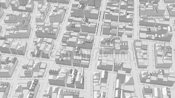 线框城市构建三维渲染视频的预览图