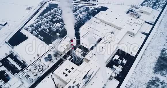工厂的鸟瞰图视频的预览图