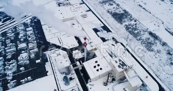 工厂的鸟瞰图视频的预览图