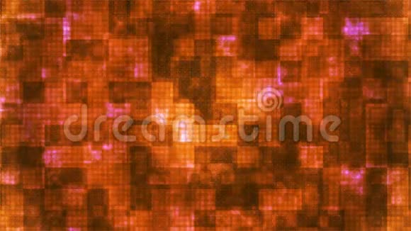 闪烁高科技圆钻石光图案橙色抽象可循环4K视频的预览图