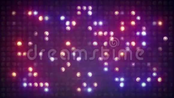 迪斯科墙壁可循环背景4k4096x2304上的闪烁灯泡视频的预览图
