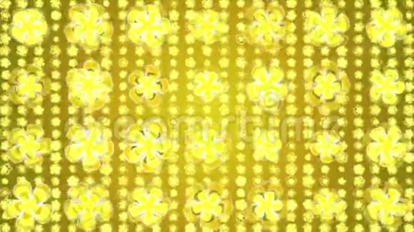 旋转的花背景黄色视频的预览图