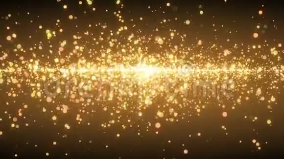 许多闪闪发光的漩涡粒子在太空飞行节日和节日的三维渲染背景计算机生成视频的预览图