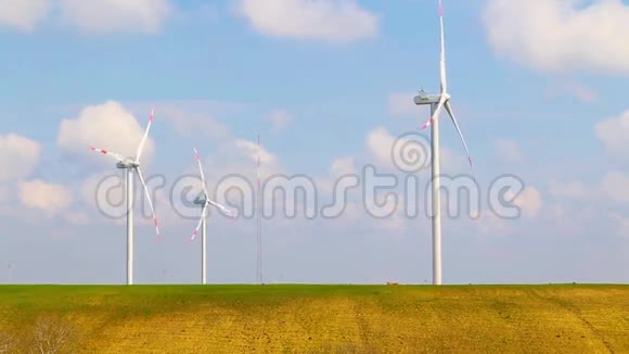 风力涡轮机是最清洁可再生的能源之一视频的预览图