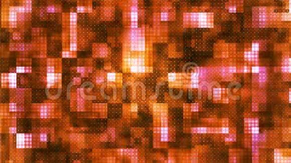 闪烁高科技圆钻石光图案橙色抽象可循环4K视频的预览图