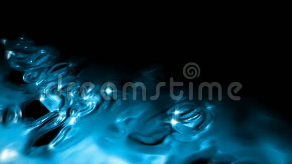蓝色液体抽象背景无缝环视频的预览图