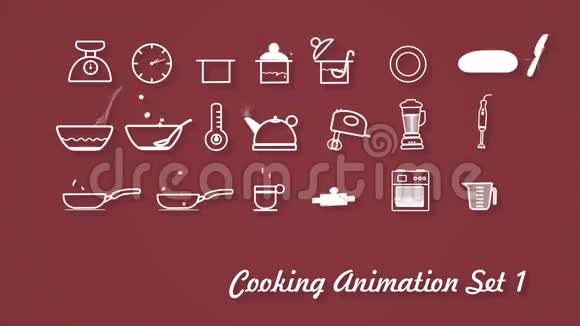 烹饪图标动画阿尔法设置1v2视频的预览图
