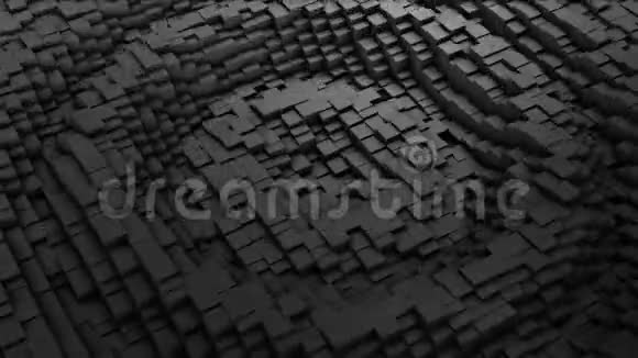 许多黑色方块的数码背景视频的预览图
