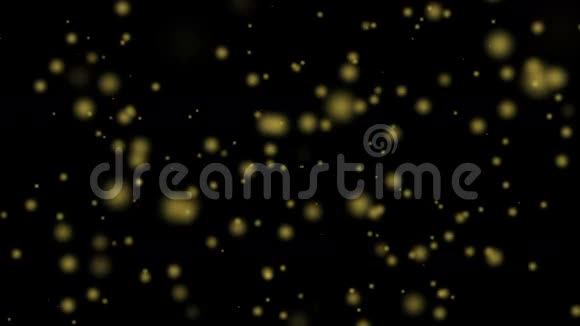 黑色背景上的金色粒子视频的预览图