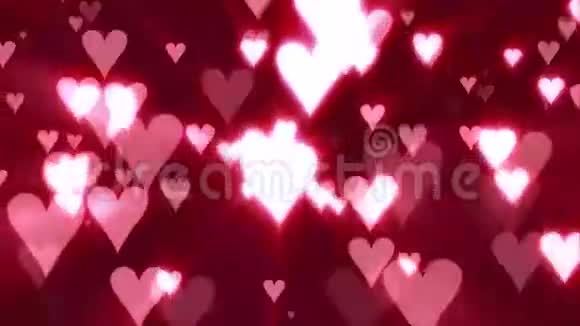 爱的心粉红背景视频的预览图
