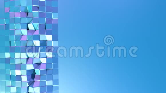 摘要简单的蓝紫低聚三维表面作为晶体细胞纯软几何低聚运动背景视频的预览图