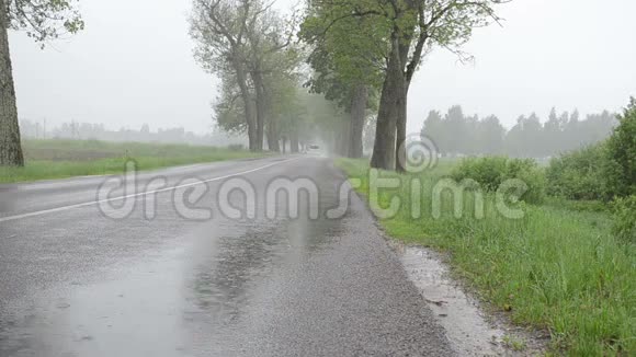 雨车沥青路视频的预览图