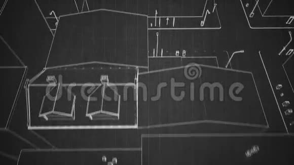 素描小镇抽象建筑视频的预览图
