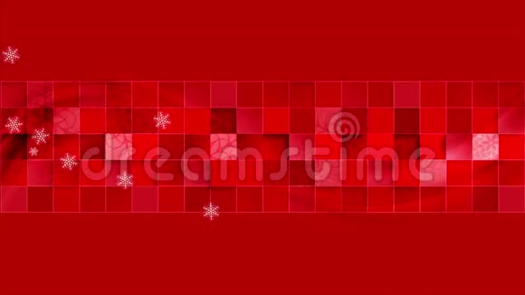 明亮的红色几何波浪形圣诞视频剪辑视频的预览图