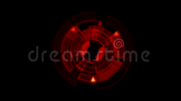 接口数据装载机红色发光圆形与光雷阿尔法频道视频的预览图