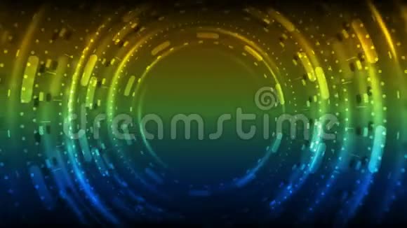 彩色霓虹灯发光隧道技术视频动画视频的预览图