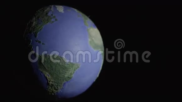 半亮的中心无缝环投影地球视频的预览图