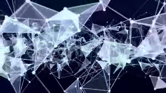 3D动画连接结构背景与文本商务视频的预览图