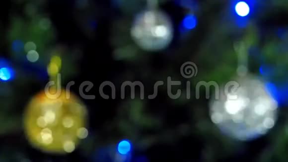 新年圣诞节模糊视频的预览图