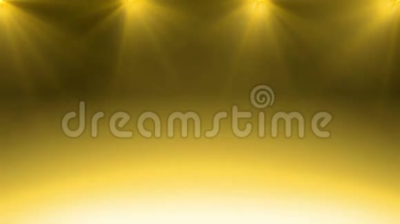 动画黄色舞台与聚光灯背景视频的预览图