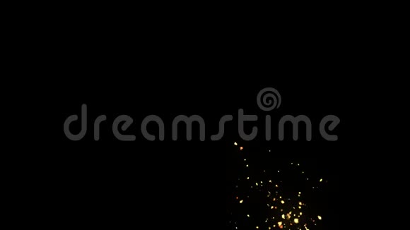 美丽的金色火花在阿尔法频道视频的预览图