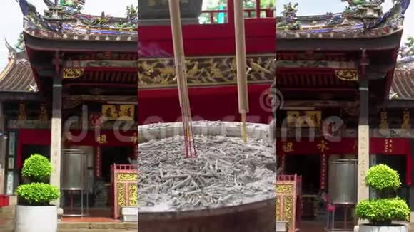 3乘1移动设备上社交媒体应用的垂直视频马来西亚槟城中国庙视频的预览图