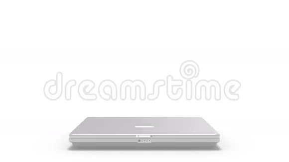 白色背景上清洁笔记本动画高清1080笔记本电脑和屏幕的阿尔法面具视频的预览图