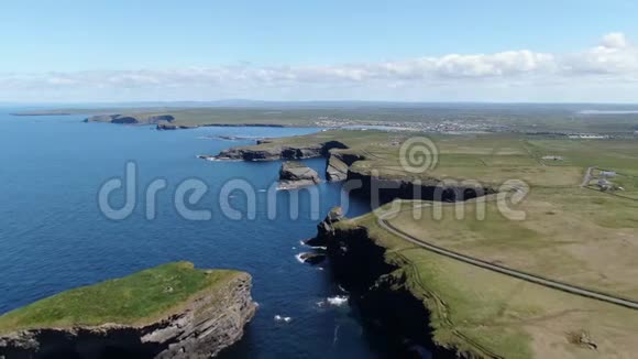 爱尔兰西海岸美丽的基基悬崖视频的预览图