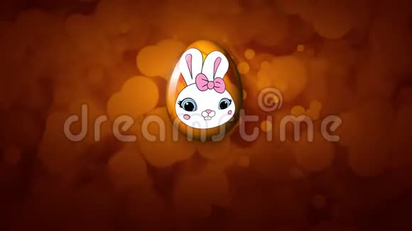 复活节快乐动画预告片30FPS泡沫金色视频的预览图