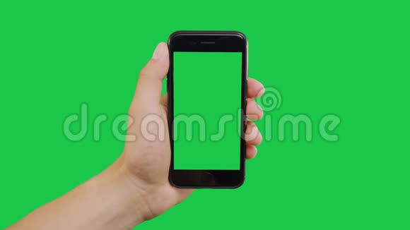 点击智能手机绿色屏幕视频的预览图