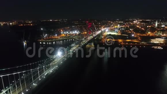 费城本富兰克林大桥夜景视频的预览图