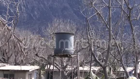 Rabaul巴布亚新几内亚村火山灰覆盖视频的预览图