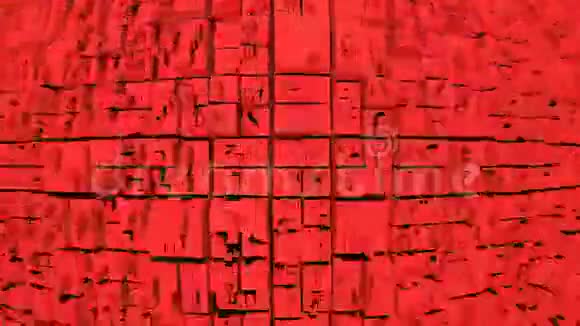 4k无缝循环三维动画抽象红块背景视频的预览图