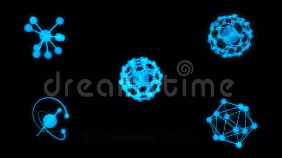5个视频剪辑全息原子循环阿尔法视频的预览图