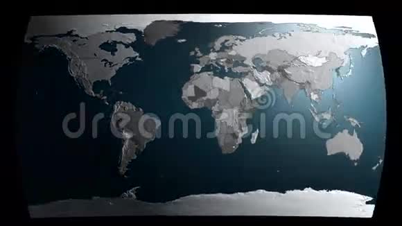 3D地缘政治地球折叠和旋转视频的预览图