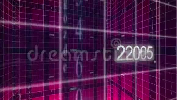 抽象线3D旋转360背胶4KLOOP紫色视频的预览图