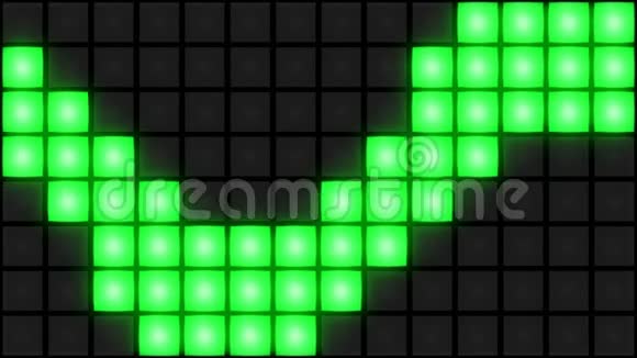 绿色迪斯科夜总会舞池墙发光网格背景vj循环视频的预览图
