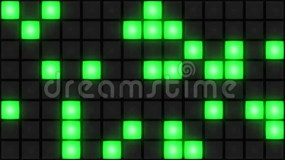 绿色迪斯科夜总会舞池墙发光网格背景vj循环视频的预览图