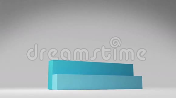 四个3D楼梯踏步箭头方形介绍标题框图PowerPoint演示模板视频的预览图