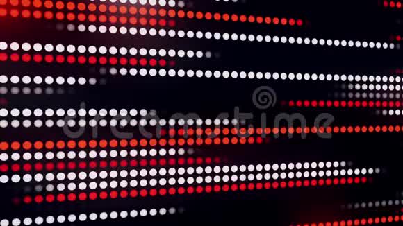 白色红色发光数字点循环运动背景视频的预览图