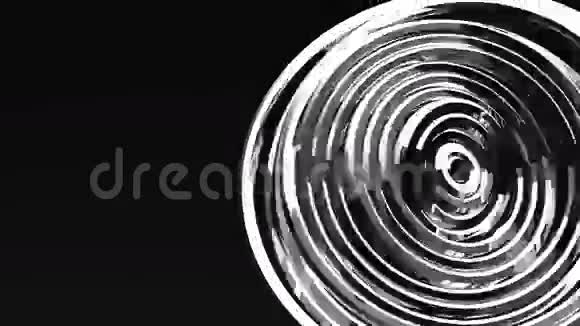黑文空间中的点化银圈抽象视频的预览图